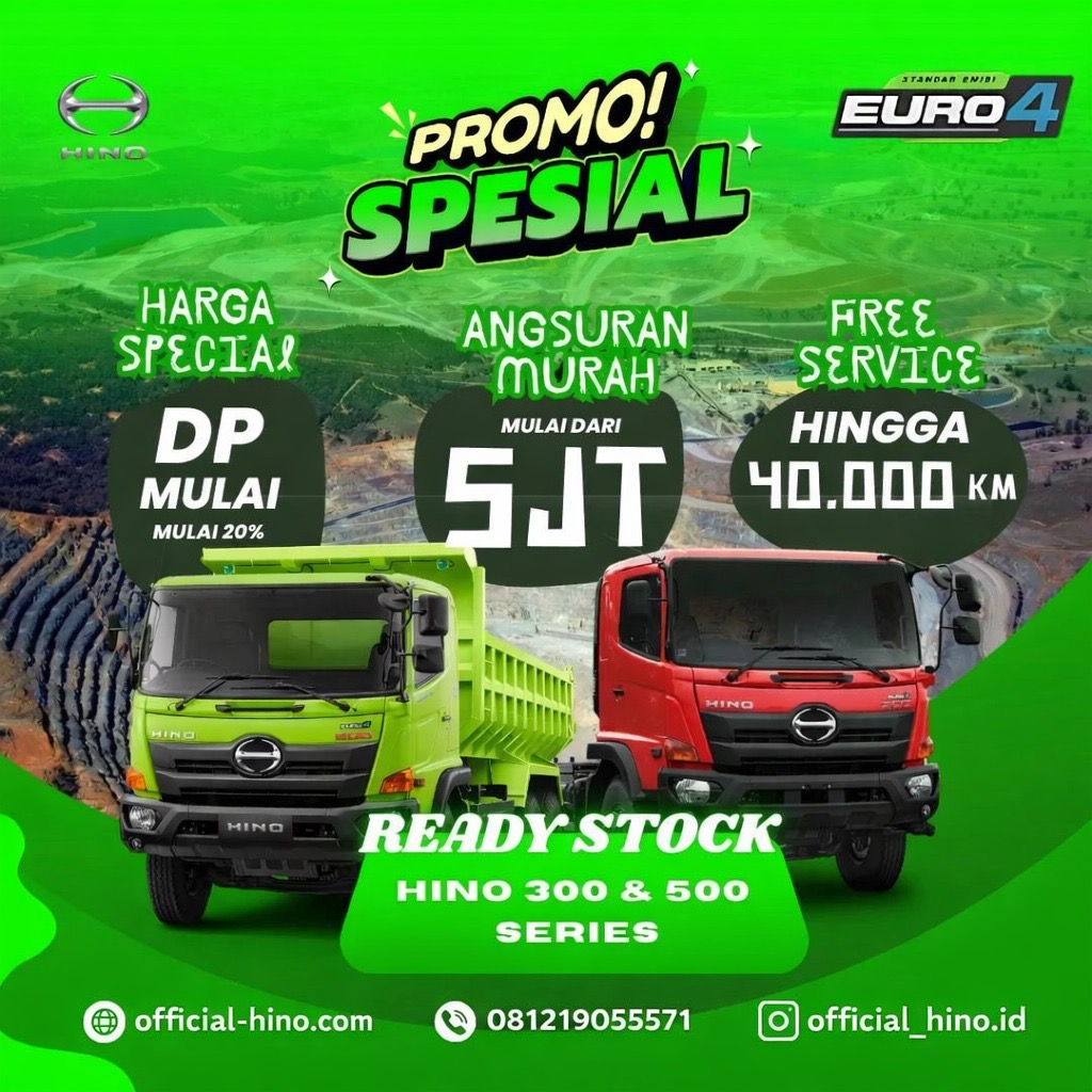 Dealer Truk Hino Tangerang, Cikupa & Bogor – Harga Truk Hino Terbaru & Promo Terbaik
