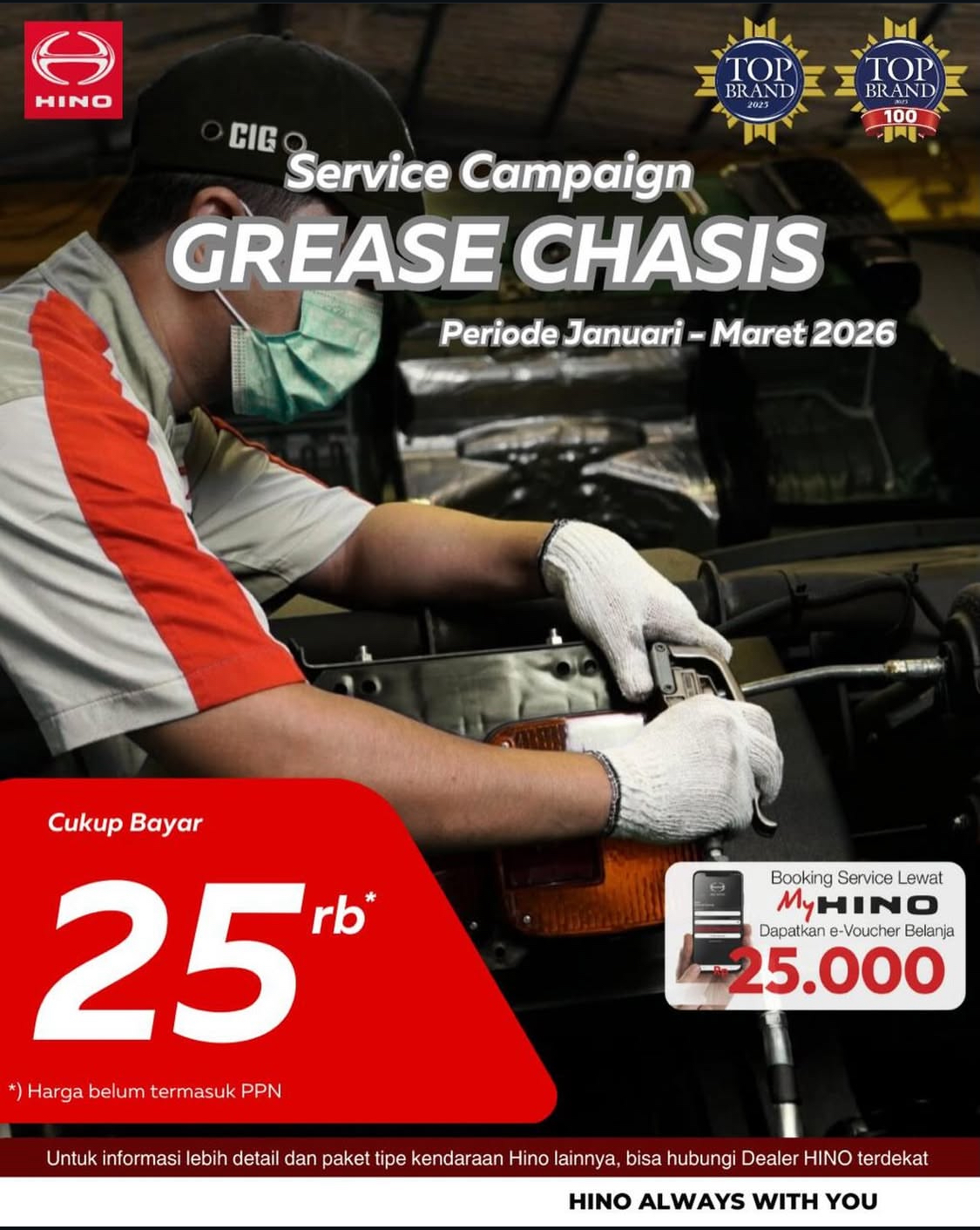 Service Campaign Grease Chasis. Periode Jan-Mar 2026